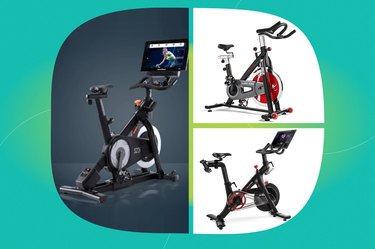 Best Indoor Cycling Bikes on a green background